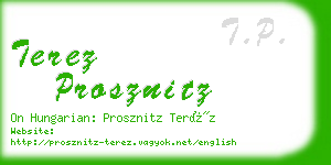 terez prosznitz business card